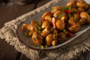 Fresh mushroom salad