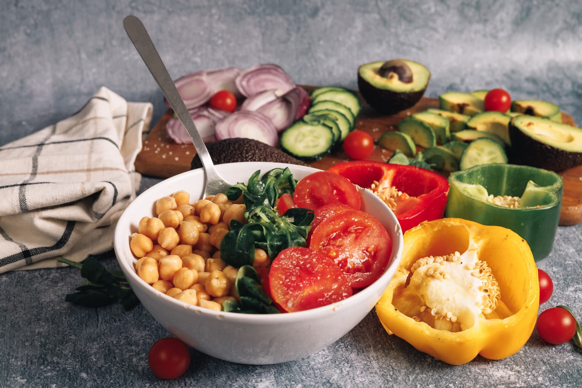 Nutrient-packed plant-based meal. Hearty and satisfying veggie bowl